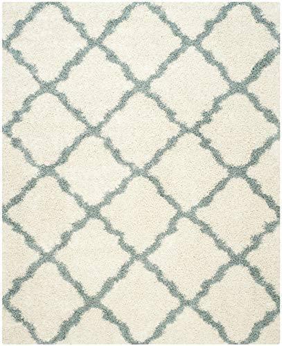 Safavieh Dallas Shag Collection SGD257A Dark Grey and Ivory Area Rug (8'6" x 12')