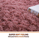 PAGISOFE Ultra Soft 4.5cm Velvet Bedroom Rugs Kids Room Carpet Modern Shaggy Area Rugs Home Decor 2.6' X 5.3', Hot-Pink