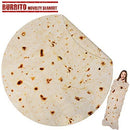 LetsFunny Burrito Tortilla Wrap Blanket, Burrito Wrap Novelty Blanket Tortilla Towel for Adults/Kids, Giant Round Beach Towel/Throw Blanket/Picnic Blanket (Yellow 6, 71.00)