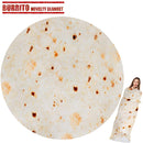 LetsFunny Burrito Tortilla Wrap Blanket, Burrito Wrap Novelty Blanket Tortilla Towel for Adults/Kids, Giant Round Beach Towel/Throw Blanket/Picnic Blanket (Yellow 6, 71.00)