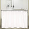 N&Y HOME Fabric Shower Curtain Liner Extra Long Stall Size 54 Width by 80 Length inches, Hotel Quality, Washable, White Bathroom Curtains with Grommets, 54x80