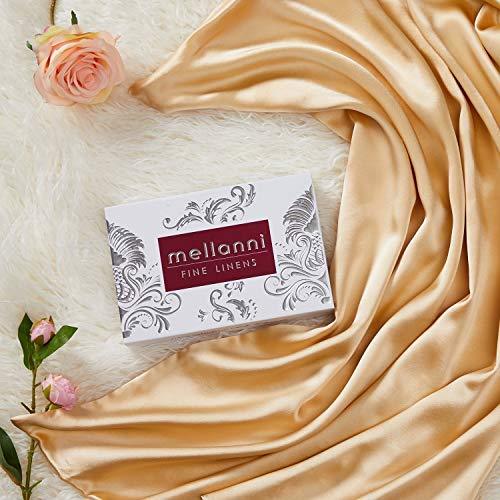 Mellanni Silk Pillowcase Queen - 19 Momme 100% Pure Natural Mulberry Silk Pillow Case for Hair and Skin - Hidden Zipper Closure - Both Sides are Silk (Queen 20" X 30", Black, White Piping)