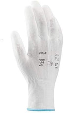 Coyaho Work Gloves (12 pairs) - Non-Slip Mounting Gloves Seamless, Ideal for Repairs, Automotive Industry, Finishing, Car Service, Workshop (10, White)