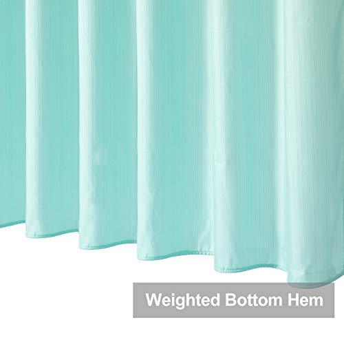 N&Y HOME Extra Long Shower Curtain Liner Fabric 72 x 96 inches, Hotel Quality, Washable, Water Repellent, White Spa Bathroom Curtains with Grommets, 72x96