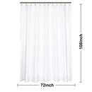 N&Y HOME Caregiver Attendant 36 inches Height Weighted Fabric Shower Curtain Machine Washable,Water Repellent Bathroom Curtains with Grommets, White, 48x36 inch