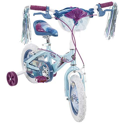 Huffy Frozen 2 Kid Bike, Training Wheels, Streamers & Basket Included, 12 inch, Blue