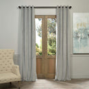 Half Price Drapes VPCH-184005-108-GRBO Signature Grommet Blackout Velvet Curtain, Natural Grey, 50 X 108