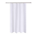 N&Y HOME Caregiver Attendant 36 inches Height Weighted Fabric Shower Curtain Machine Washable,Water Repellent Bathroom Curtains with Grommets, White, 48x36 inch