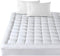 Balichun Pillowtop Queen Mattress Pad Cover 300TC 100% Cotton Down Alternative Filled Mattress Topper with 8-21- Inch Deep Pocket (White