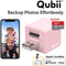 Flash Drive for iPhone, Auto Backup Photos & Videos, Photo Stick for iPhone, Qubii Photo Storage Device for iPhone & iPad【microSD Card Not Included】- Pink