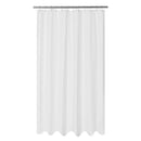 Mrs Awesome Embossed Microfiber Fabric Stall Shower Curtain Liner 54 x 72 inch, Washable and Water Repellent, White