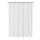 Mrs Awesome Embossed Microfiber Fabric Stall Shower Curtain Liner 54 x 72 inch, Washable and Water Repellent, White