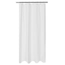 Mrs Awesome Embossed Microfiber Fabric Stall Shower Curtain Liner 54 x 72 inch, Washable and Water Repellent, White