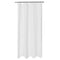 Mrs Awesome Embossed Microfiber Fabric Stall Shower Curtain Liner 54 x 72 inch, Washable and Water Repellent, White