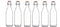 Seacoast Clear Glass Bottle with Swing Top Stopper, 33.75 Oz Round Pack of 4