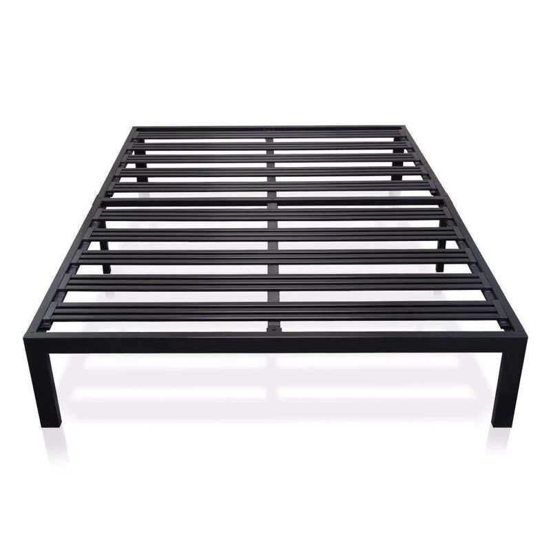 Best Price Mattress Twin XL Bed Frame - 14 Inch Metal Platform Beds [Model E] w/ Steel Slat Support (No Box Spring Needed), White