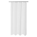 Mrs Awesome Embossed Microfiber Fabric Stall Shower Curtain Liner 54 x 72 inch, Washable and Water Repellent, White