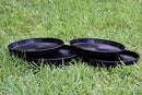 The Blooming Jungle Round Plastic Plant Saucer 9" Set of 4 Units (Black Color)