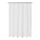 Mrs Awesome Embossed Microfiber Fabric Stall Shower Curtain Liner 54 x 72 inch, Washable and Water Repellent, White