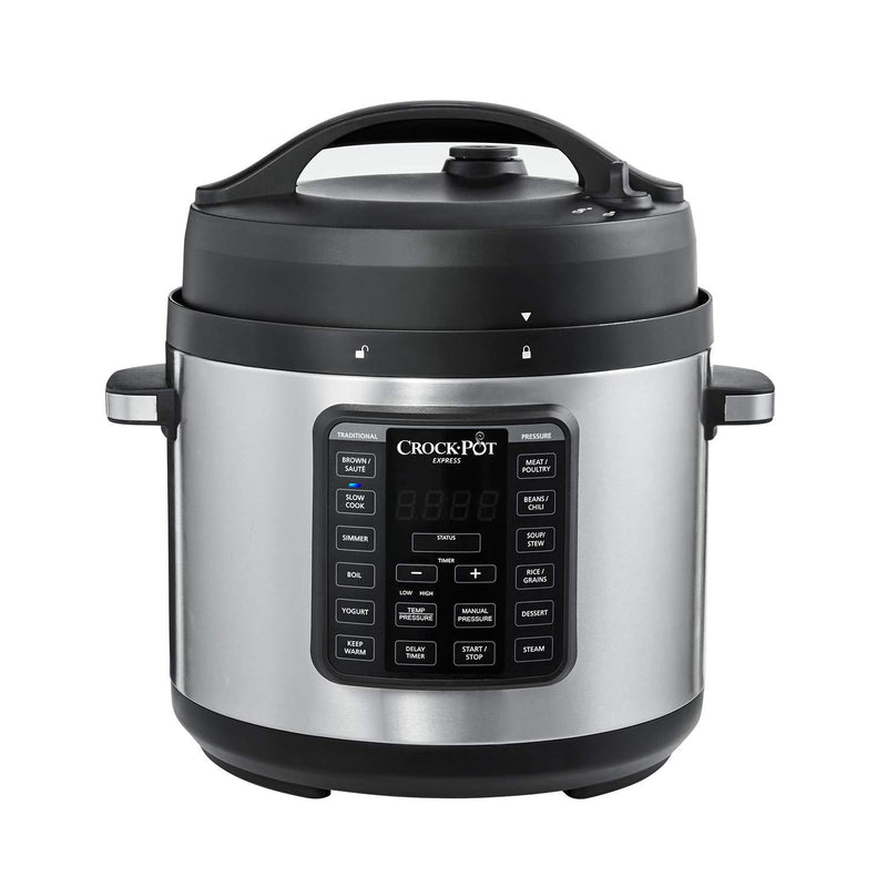 Crockpot 2100467 Express Easy Release | 6 Quart Slow, Pressure, Multi Cooker, 6QT, Stainless Steel