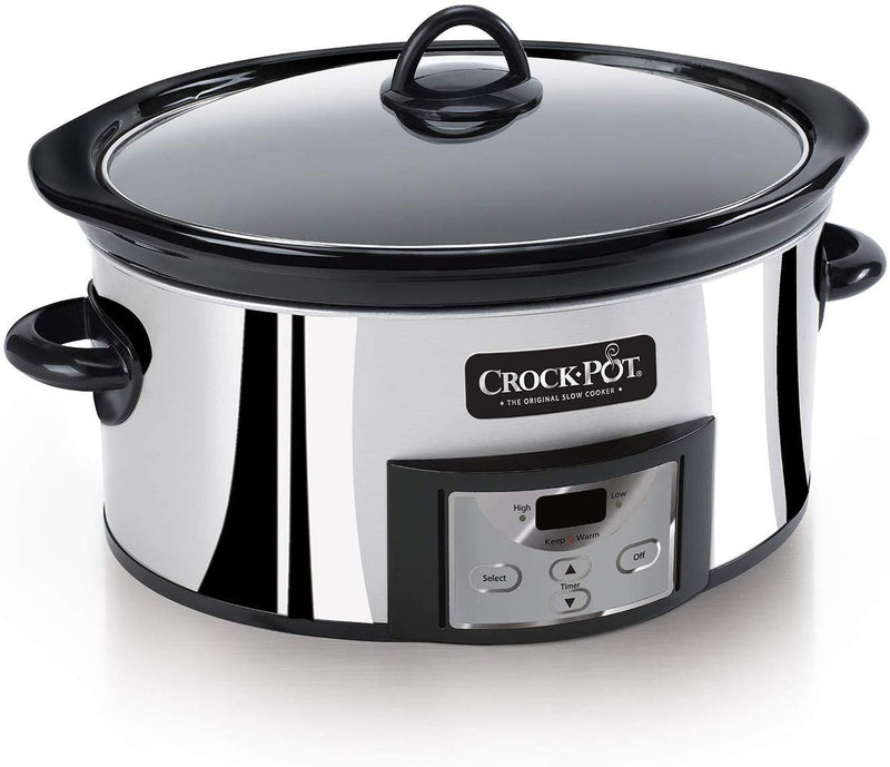 Crockpot Oval Manual Slow Cooker, 8 quart, Stainless Steel (SCV800-S)