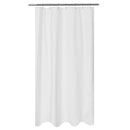 Mrs Awesome Embossed Microfiber Fabric Stall Shower Curtain Liner 54 x 72 inch, Washable and Water Repellent, White