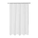 Mrs Awesome Embossed Microfiber Fabric Stall Shower Curtain Liner 54 x 72 inch, Washable and Water Repellent, White