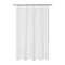 Mrs Awesome Embossed Microfiber Fabric Stall Shower Curtain Liner 54 x 72 inch, Washable and Water Repellent, White