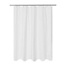 Mrs Awesome Embossed Microfiber Fabric Stall Shower Curtain Liner 54 x 72 inch, Washable and Water Repellent, White