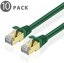 TNP Cat6 Ethernet Patch Cable (10 Feet) - Professional Gold Plated Snagless RJ45 Connector Computer Networking LAN Wire Cord Plug Premium Shielded Twisted Pair (White)