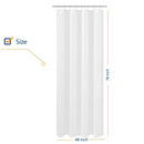 N&Y HOME Fabric Shower Curtain Liner Extra Long Stall Size 54 Width by 80 Length inches, Hotel Quality, Washable, White Bathroom Curtains with Grommets, 54x80