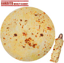 LetsFunny Burrito Tortilla Wrap Blanket, Burrito Wrap Novelty Blanket Tortilla Towel for Adults/Kids, Giant Round Beach Towel/Throw Blanket/Picnic Blanket (Yellow 6, 71.00)