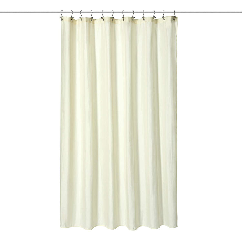 N&Y HOME Fabric Shower Curtain Liner Extra Long Stall Size 54 Width by 80 Length inches, Hotel Quality, Washable, White Bathroom Curtains with Grommets, 54x80