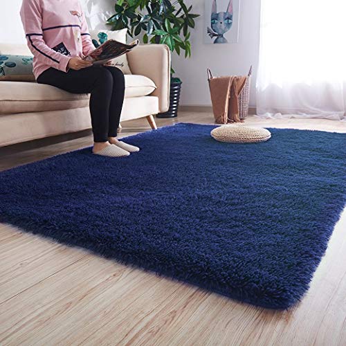 PAGISOFE Ultra Soft 4.5cm Velvet Bedroom Rugs Kids Room Carpet Modern Shaggy Area Rugs Home Decor 2.6' X 5.3', Hot-Pink