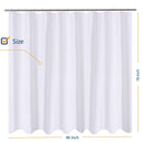 N&Y HOME Fabric Shower Curtain Liner Extra Long Stall Size 54 Width by 80 Length inches, Hotel Quality, Washable, White Bathroom Curtains with Grommets, 54x80