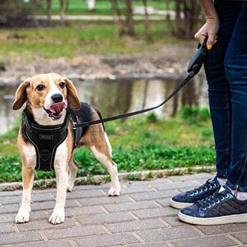 Petacc Dog Harness No-Pull Pet Harness Adjustable Outdoor Pet Reflective Vest Dog Walking Harness with Postpositive D-Ring Buckle and Handle for Small Medium Large Dogs