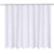 N&Y HOME Caregiver Attendant 36 inches Height Weighted Fabric Shower Curtain Machine Washable,Water Repellent Bathroom Curtains with Grommets, White, 48x36 inch