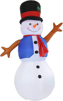 Sunnydaze Decor  Giant Inflatable Christmas Decoration - 10-Foot Holiday Cheer Snowman - Seasonal Blow-Up Yard and Garden Decor with Fan Blower and LED Lights