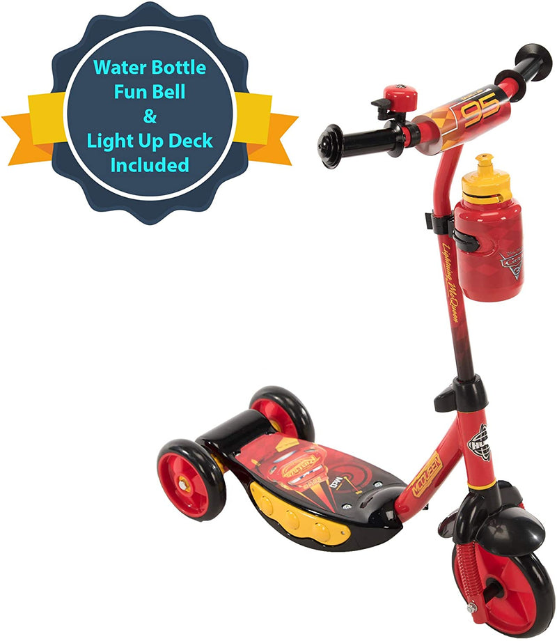 Huffy Kids Preschool Scooter for Boys Disney Pixar Cars & Toy Story, Star Wars, Marvel Spider-Man, 3 Wheel Toy