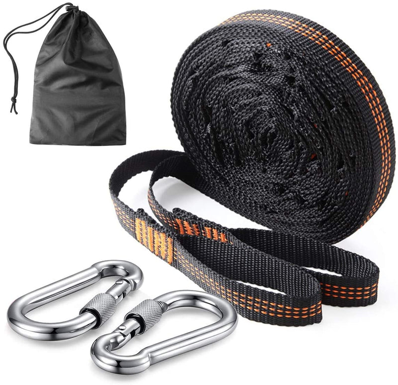 YUDIDA Outdoor Tree Swing Hammock Strap Kit Portable Adjustable Straps with 14 Loops and Strong Carabiners,1Pair