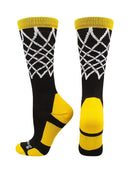 MadSportsStuff Elite Basketball Socks with Net Crew Length - Made in The USA