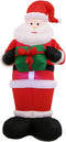 Sunnydaze Decor Inflatable Christmas Decoration - 6-Foot Santa Claus with Gift - Seasonal Outdoor Blow-Up Yard and Garden Decor with Fan Blower and LED Lights