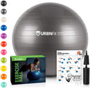 URBNFit Exercise Ball (Multiple Sizes) for Fitness, Stability, Balance & Yoga - Workout Guide & Quick Pump Included - Anti Burst Professional Quality Design