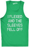 Mens I Flexed and The Sleeves Fell Off Tank Top Funny Sleeveless Gym Workout Shirt