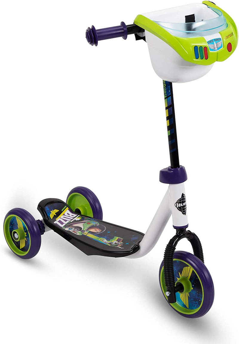 Huffy Kids Preschool Scooter for Boys Disney Pixar Cars & Toy Story, Star Wars, Marvel Spider-Man, 3 Wheel Toy