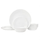 Corelle Winter Frost White Dinnerware Set  with lids (20-Piece, Service for 4)