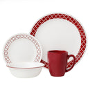 Corelle Winter Frost White Dinnerware Set  with lids (20-Piece, Service for 4)