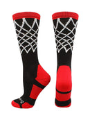 MadSportsStuff Elite Basketball Socks with Net Crew Length - Made in The USA