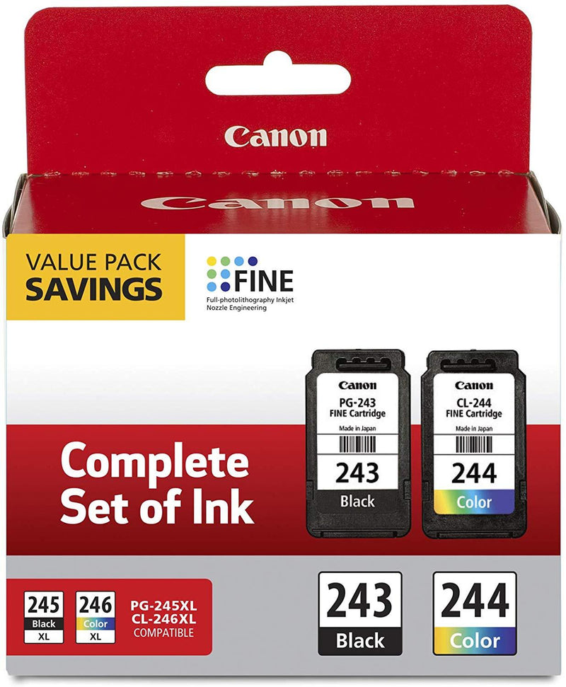 Canon PG-243/ CL-244 Ink Multi Pack, Compatible to TR4520, MX492, MG2520, MG2922, TS302 and TS202 Printers