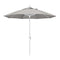 California Umbrella 9' Round Aluminum Market Umbrella, Crank Lift, Collar Tilt, White Pole, Sunbrella Pacific Blue